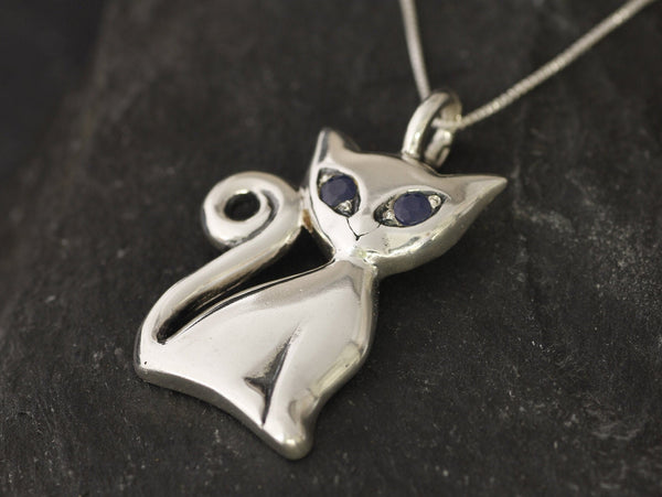 Hanging Cat Necklace in Silver - Every Purchase Saves Lives – Help For Paws